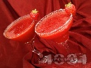 Рецепта Коктейл Ягодова Маргарита (Strawberry Margarita) с текила, трипъл сек, лимонов сок, ягоди и ликьор